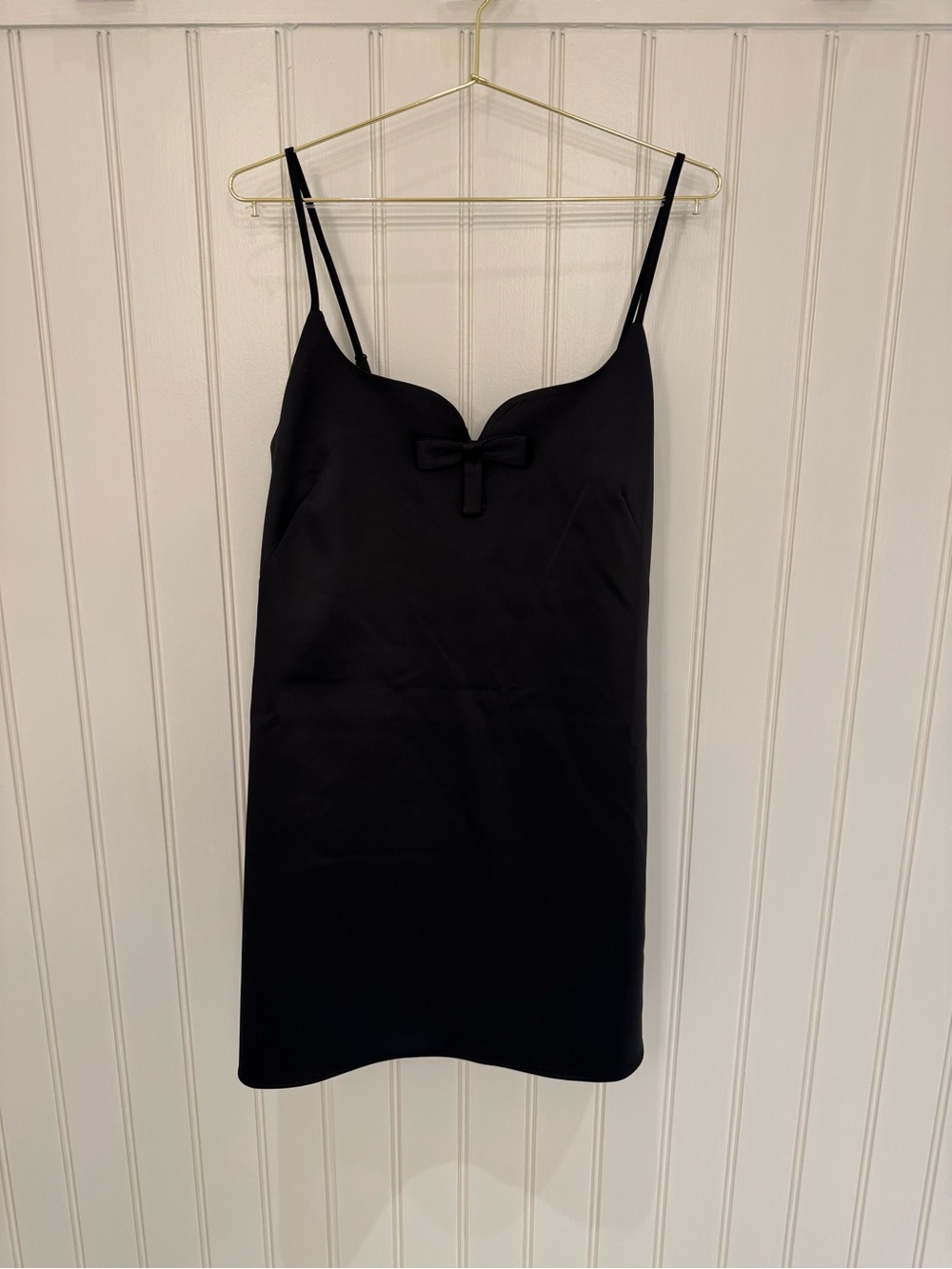 Maeve Black Satin Mini Dress – Size Small